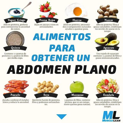 ALIMENTOS PARA OBTENER UN ABDOMEN PLANO