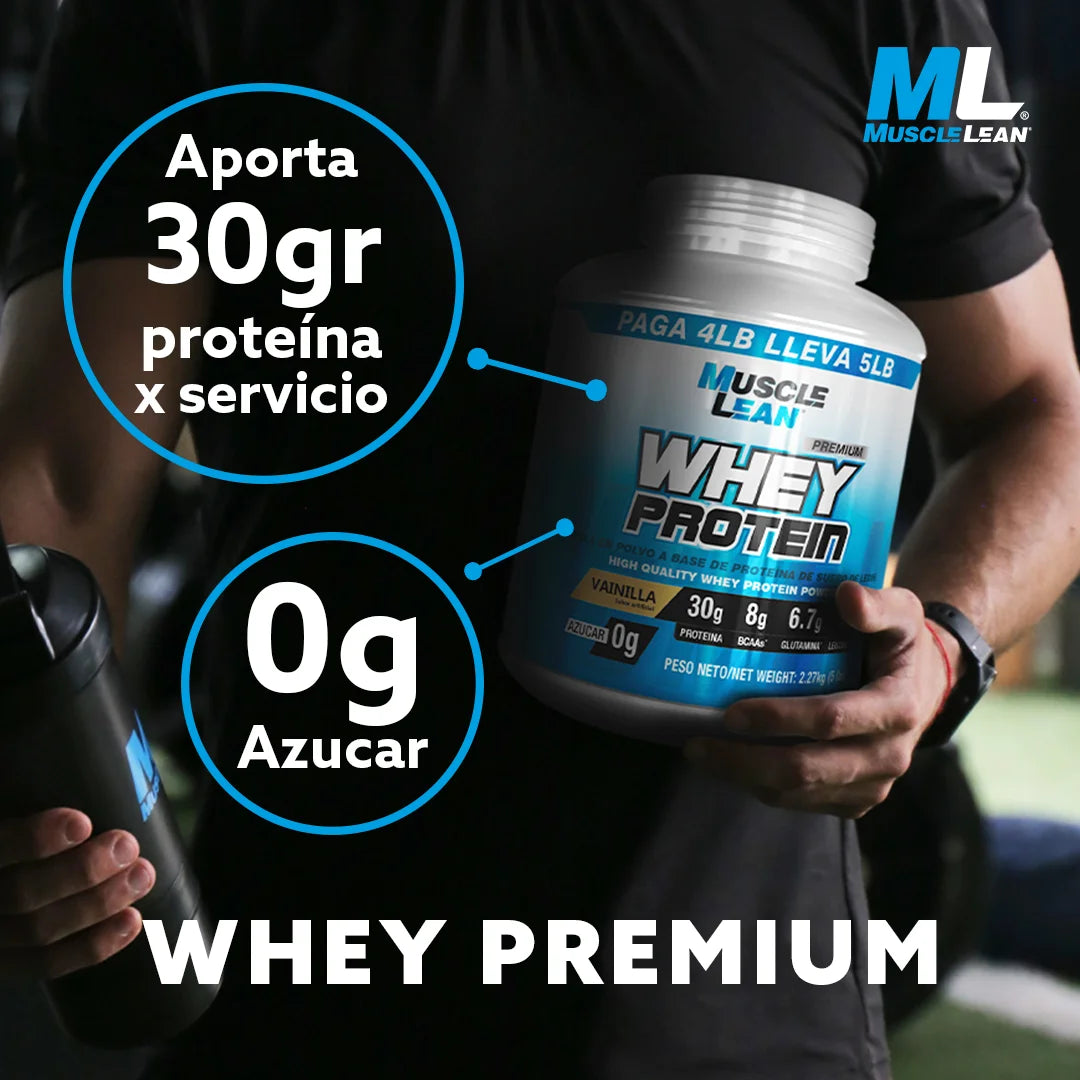 PROTEÍNA PREMIUM WHEY PROTEIN 2 LIBRAS Muscle Lean