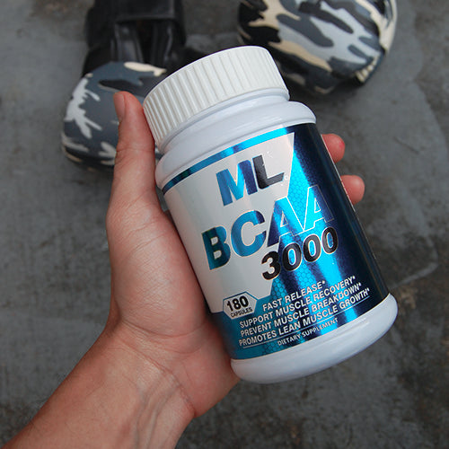AMINOÁCIDOS BCAAs 3000 CON VITAMINA C 180 CÁPSULAS (60 SERVICIOS)