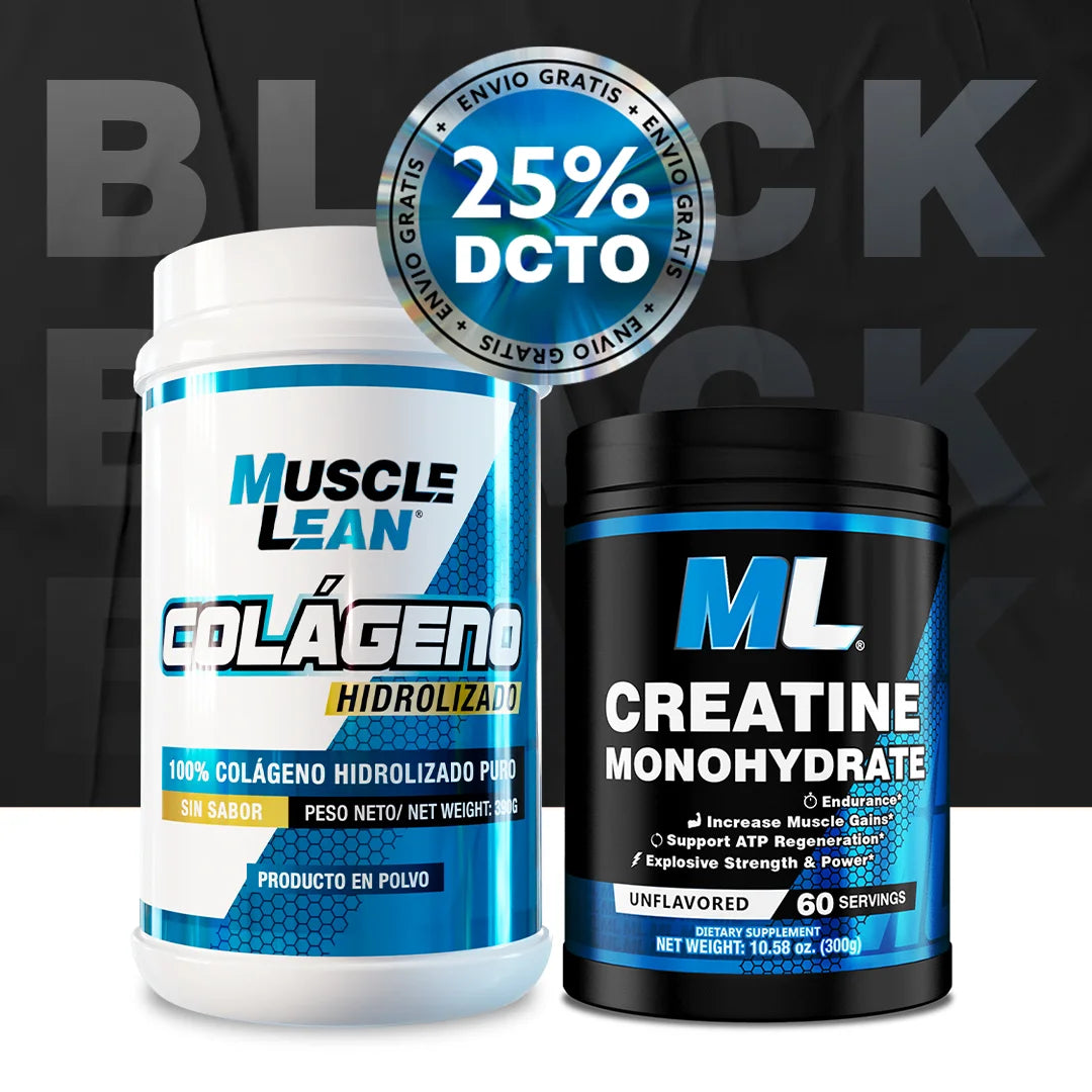 COMBO CREATINA MONOHIDRATADA + COLÁGENO HIDROLIZADO + ¡ENVIO GRATIS!