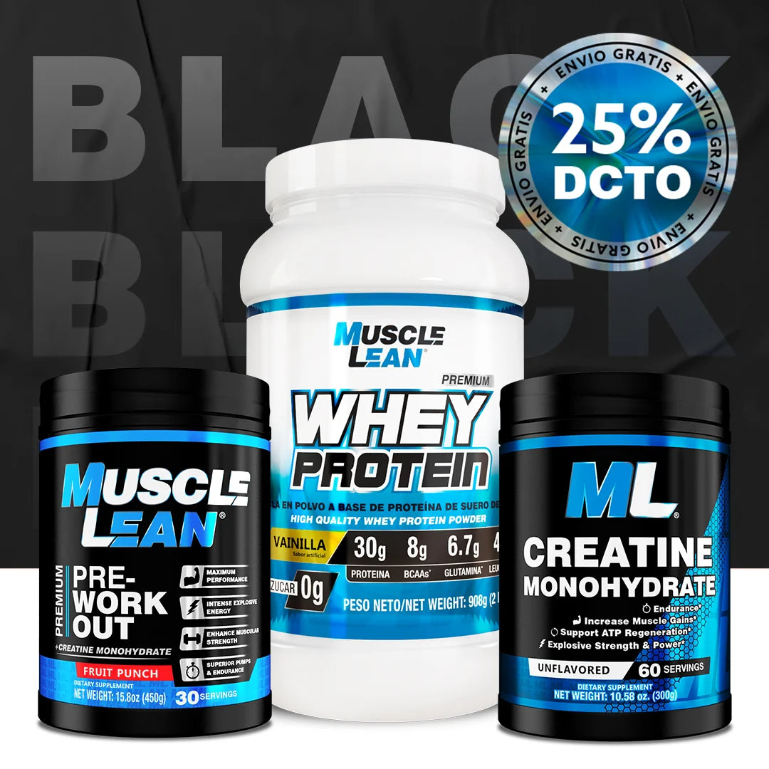 COMBO WHEY 2 LBS + CREATINA + PREENTRENO + ¡ENVIO GRATIS!