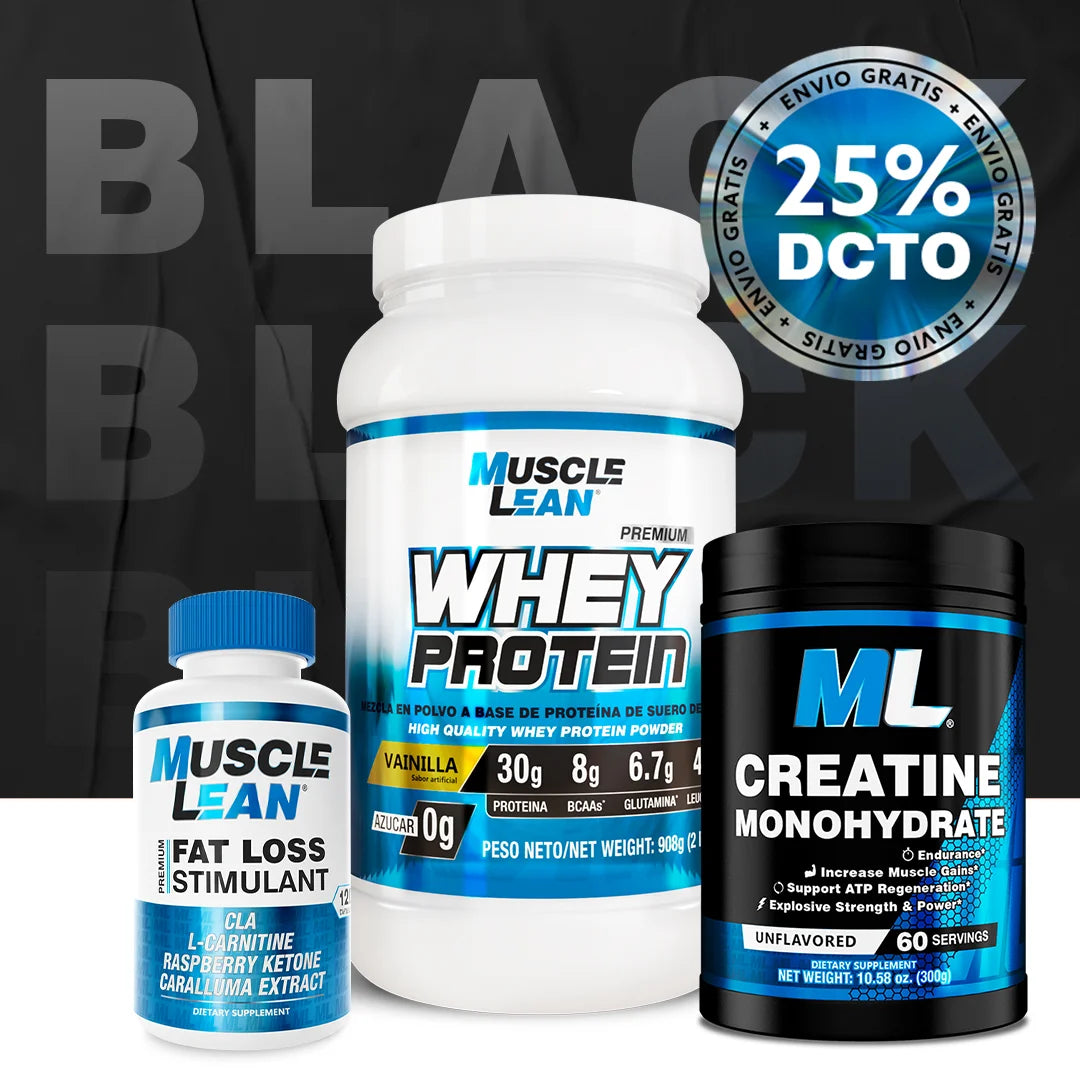 COMBO WHEY 2 LBS + CREATINA + QUEMADOR DE GRASA + ¡ENVIO GRATIS!