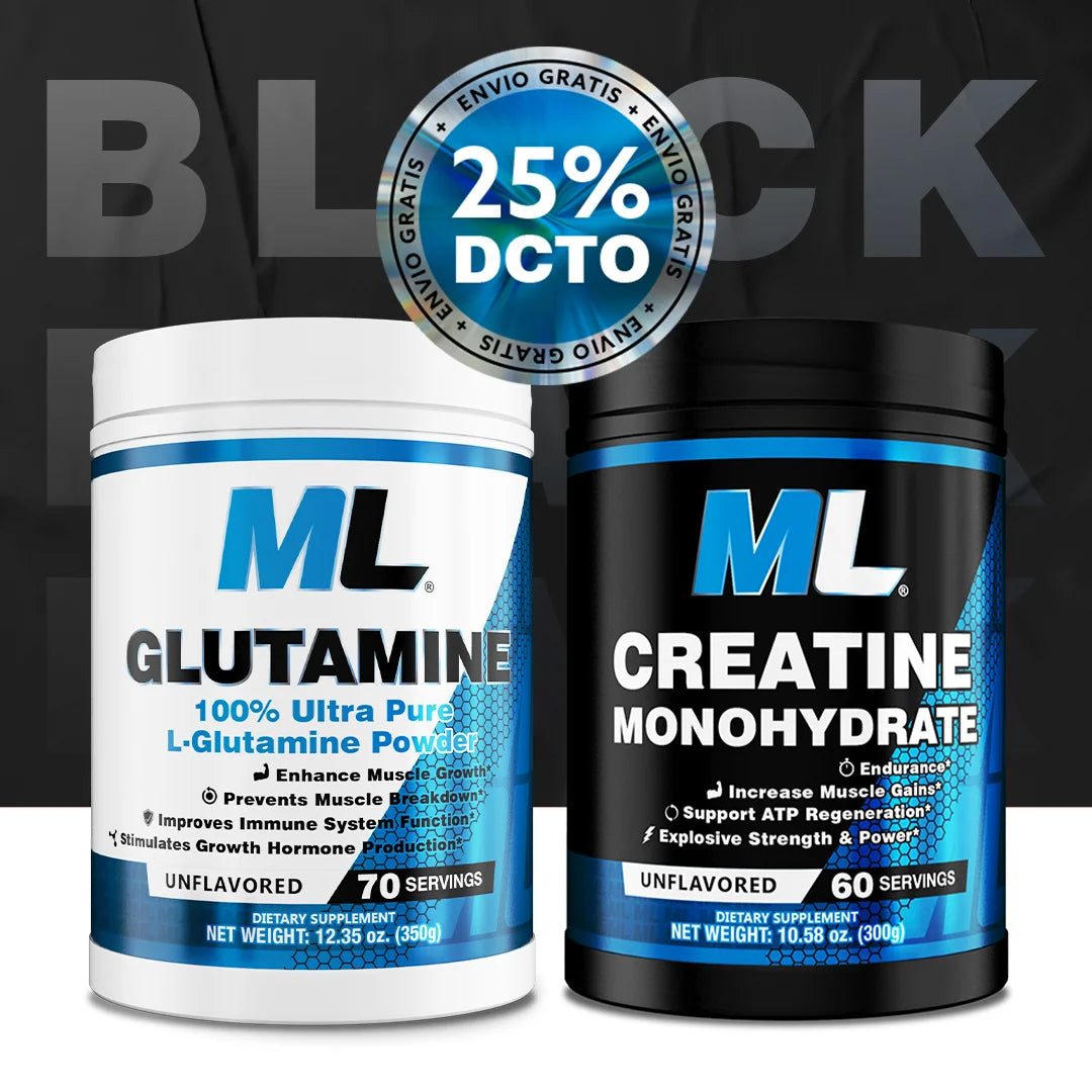 COMBO CREATINA MONOHIDRATADA + GLUTAMINA + ¡ENVIO GRATIS!