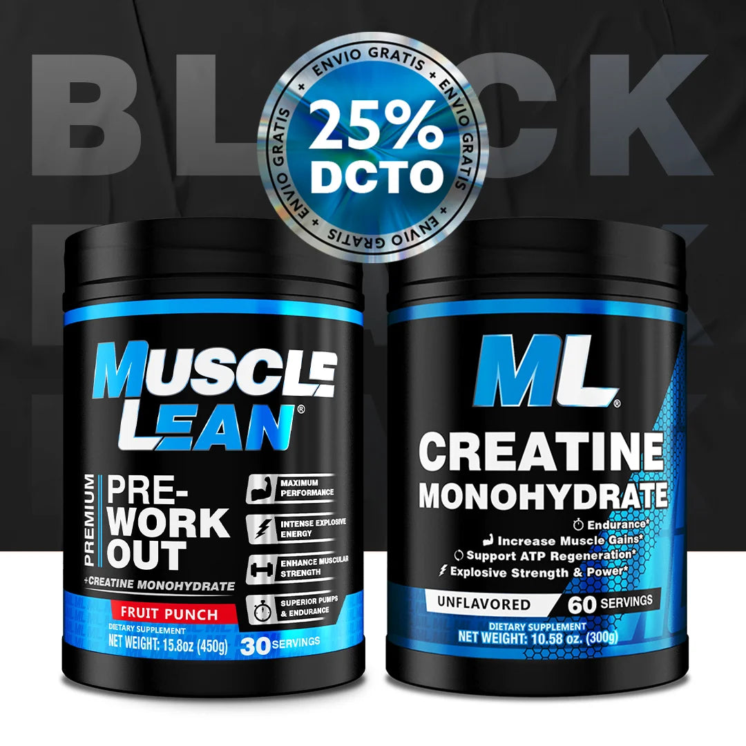 COMBO CREATINA MONOHIDRATADA + PREENTRENO + ¡ENVIO GRATIS!