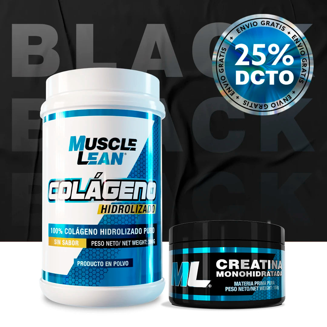 COMBO CREATINA MONOHIDRATADA 30 SERV + COLÁGENO HIDROLIZADO + ¡ENVIO GRATIS!