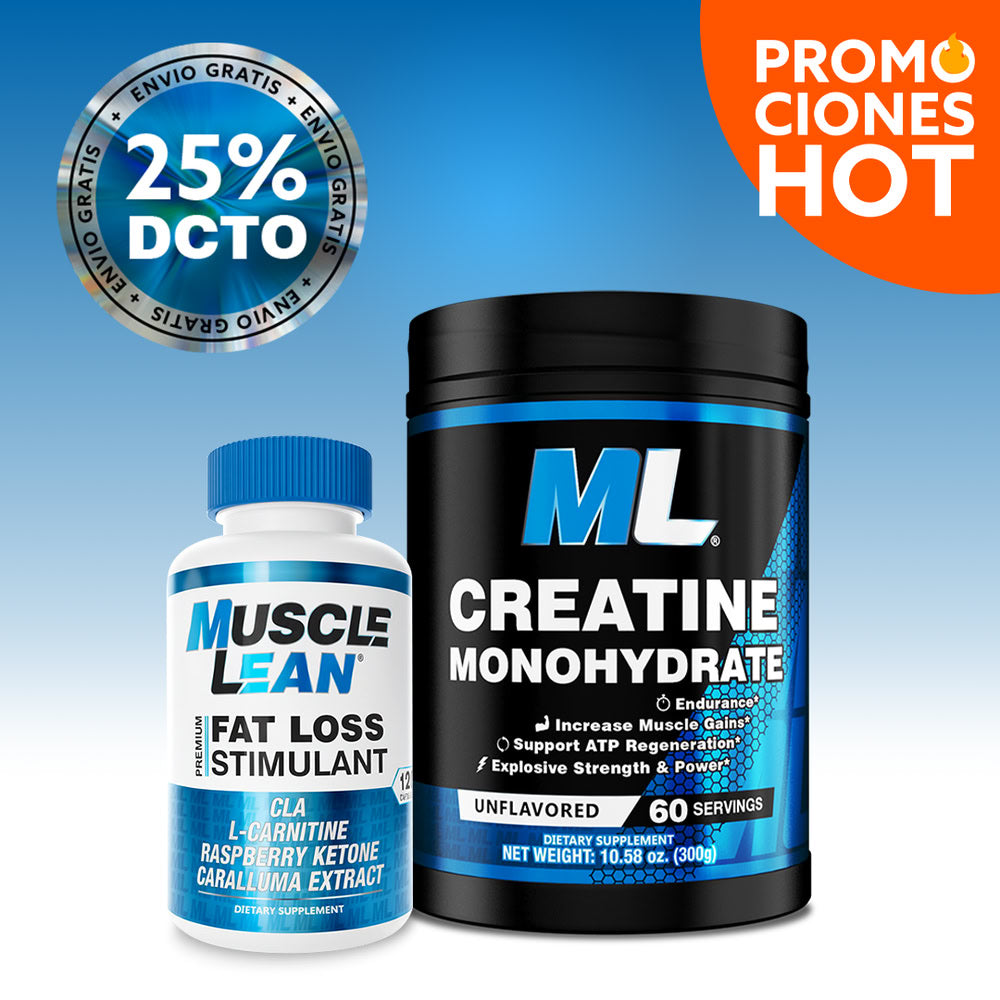 COMBO CREATINA MONOHIDRATADA + QUEMADOR DE GRASA + ¡ENVIO GRATIS!