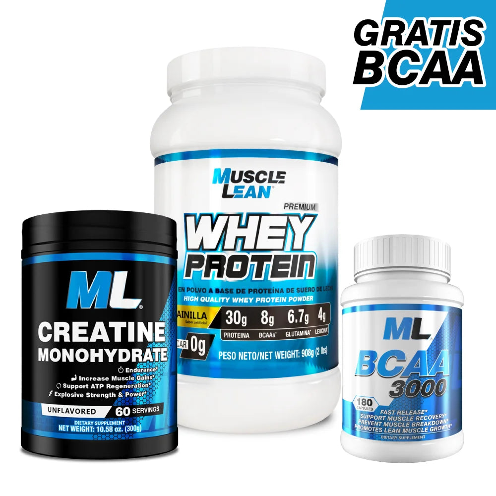 COMBO INDISPENSABLES + ¡BCAAs GRATIS! 27% DE DESCUENTO ¡AHORRA $123.600! ENVIO GRATIS Muscle Lean