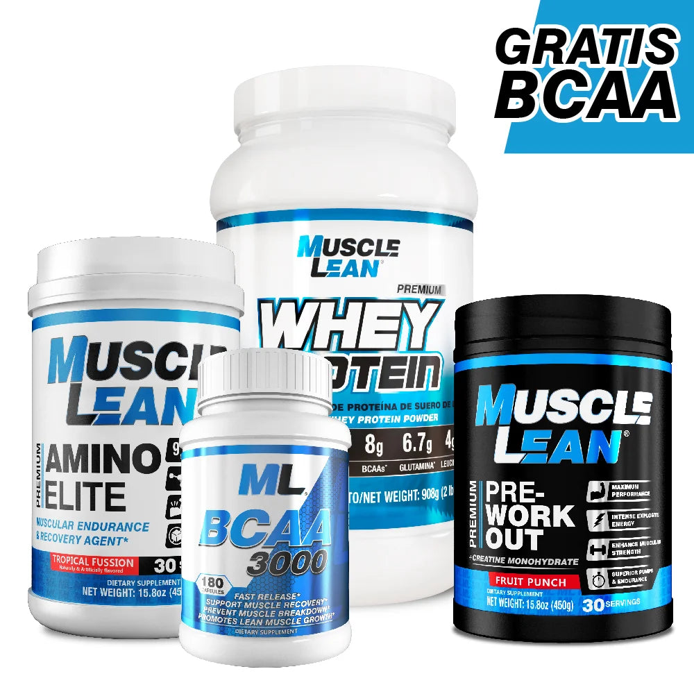 COMBO PERFORMANCE l + 29% DE DESCUENTO ¡AHORRA $178.550! PREENTRENO 50%OFF + BCAAS GRATIS + ENVIO GRATIS Muscle Lean