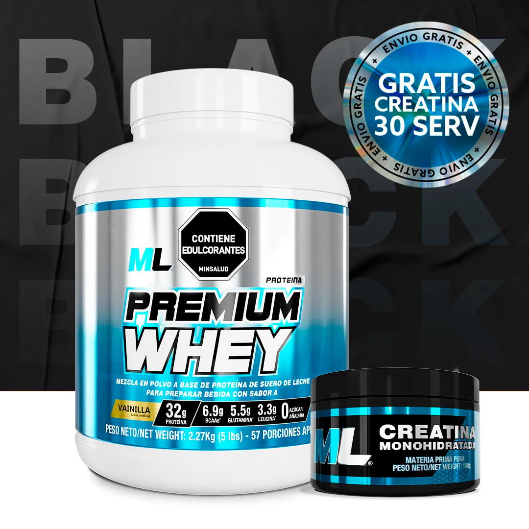 COMBO WHEY 5 LBS + CREATINA 30 servicios + ¡ENVIO GRATIS! Muscle Lean