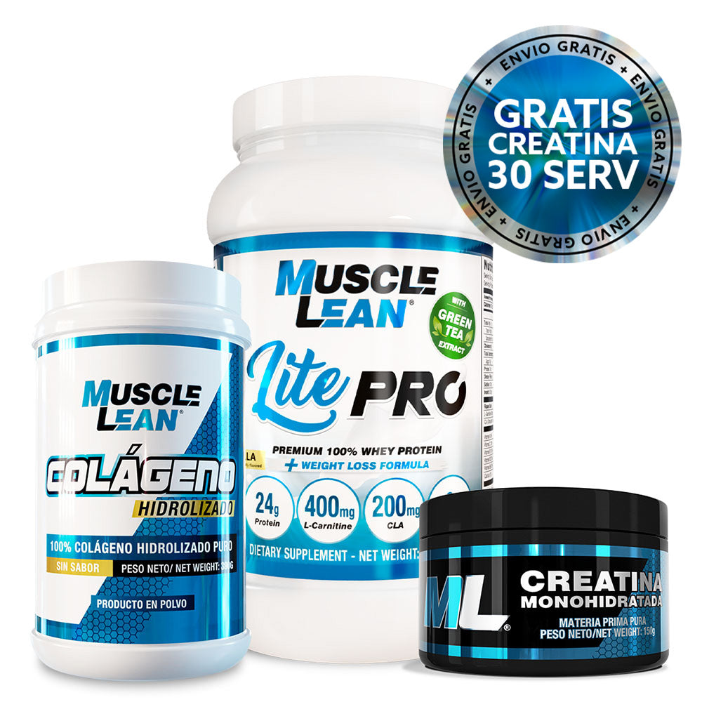 Proteína + Colágeno + GRATIS Creatina 30 Serv