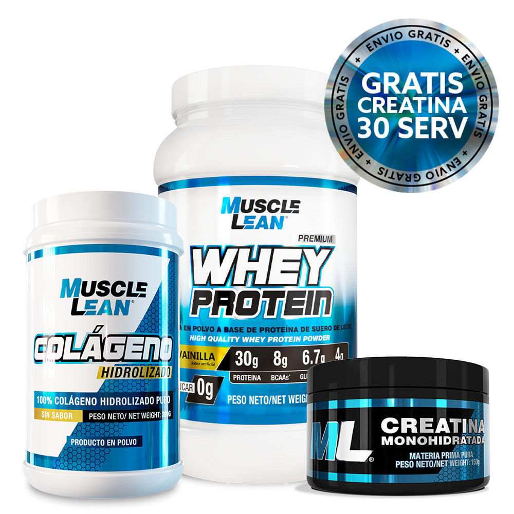 Proteína + Colágeno + GRATIS Creatina 30 Serv