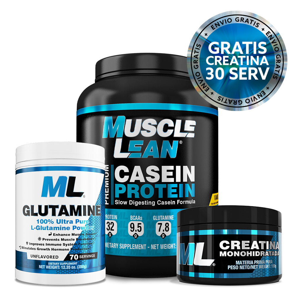 Proteína + Glutamina + GRATIS Creatina 30 Serv
